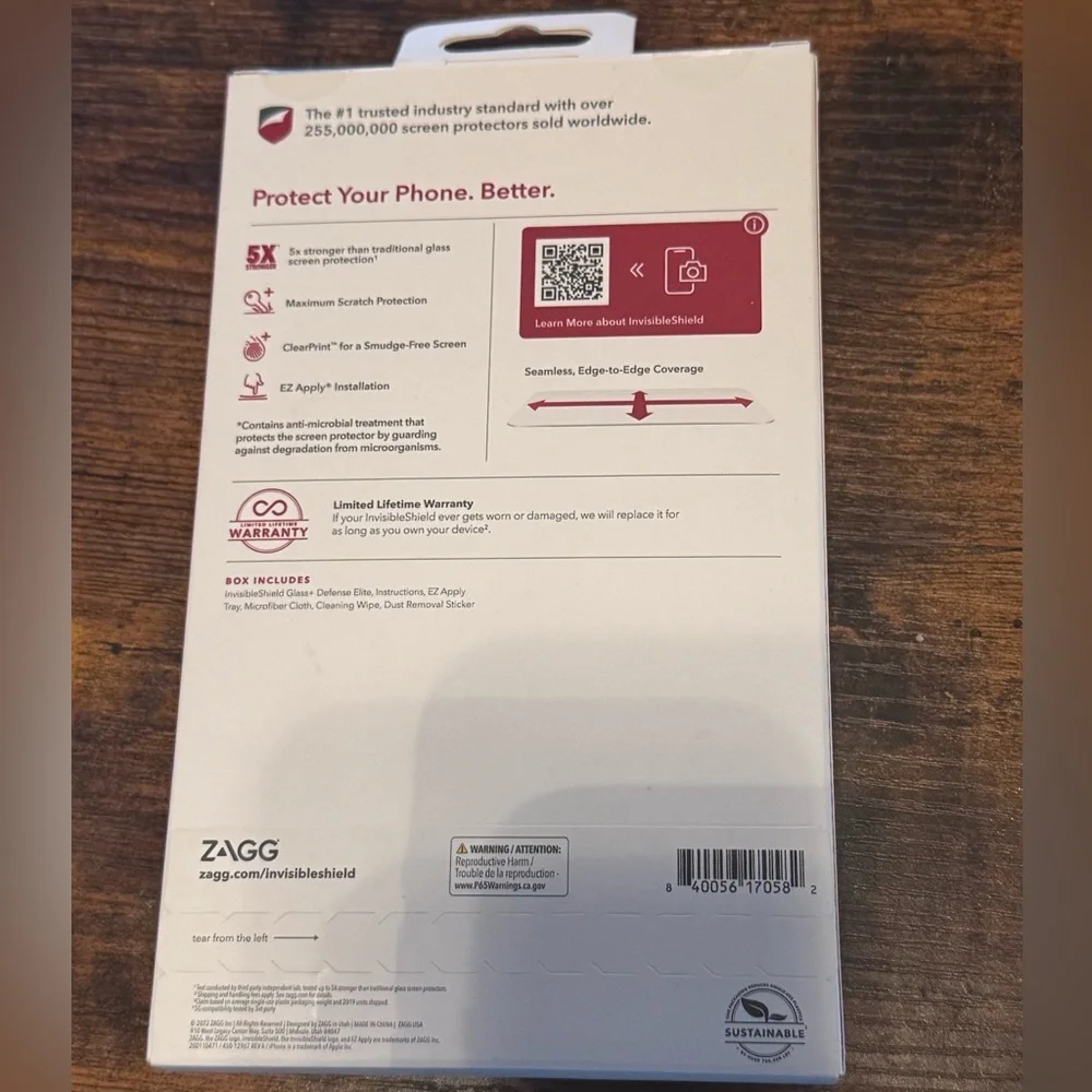 ZAGG Glass Defense Screen Protector NIB